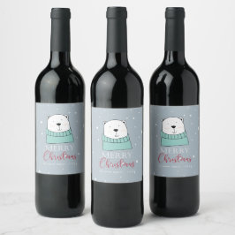 Etiqueta Para Botella De Vino Navidades modernos personalizados