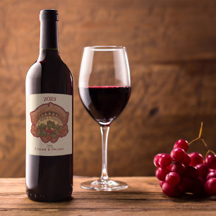 Etiqueta Para Botella De Vino Navidades personalizados y vacaciones de beneficen