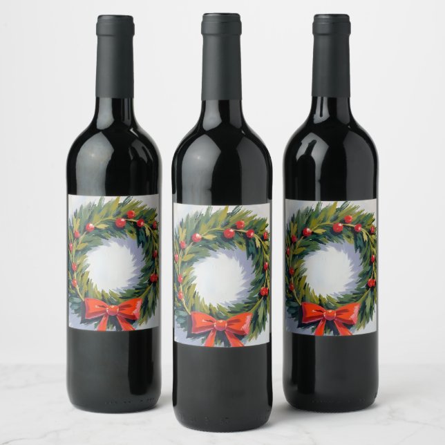 Etiqueta Para Botella De Vino Navidades pintan fiesta navideña (Botellas)
