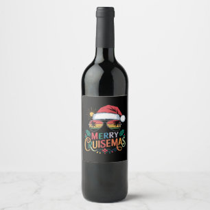 Etiqueta Para Botella De Vino Navidades Santa Reindeer de Merry Cruisemas 2024