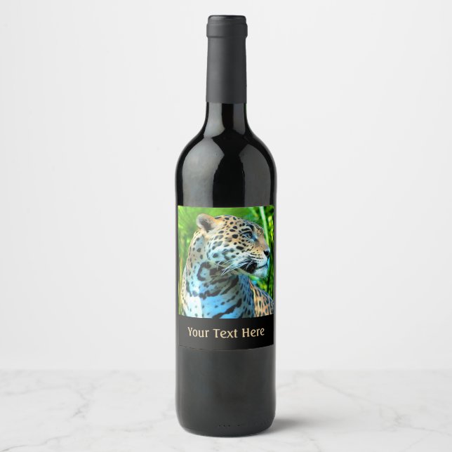 Etiqueta Para Botella De Vino Nayla the Jaguar (Anverso)