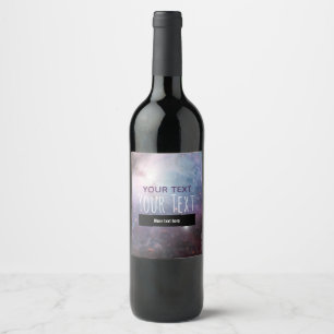 Etiqueta Para Botella De Vino Nebula Orion Astronomía azul Estrellas del cielo v