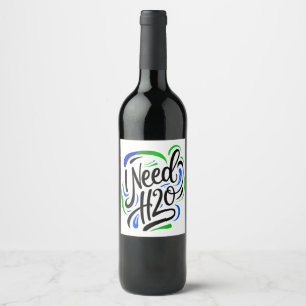 Etiqueta Para Botella De Vino Necesito guion de H2O