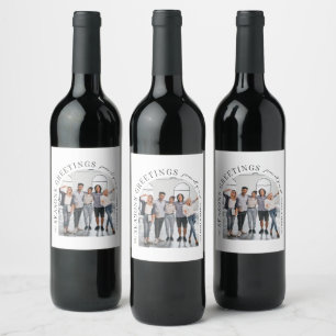 Etiqueta Para Botella De Vino Negocio Moderno Arco Foto Navidad
