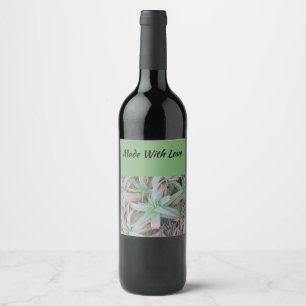 Etiqueta Para Botella De Vino Nevada succulantes