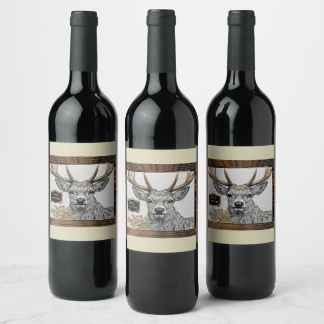 Etiqueta Para Botella De Vino New Year greeting label (Botellas)