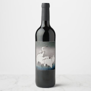 Etiqueta Para Botella De Vino Nieve de invierno de granos de Koson en Japón