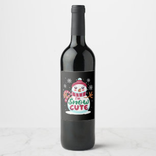 Etiqueta Para Botella De Vino ¡Nieve linda! Abraza el encanto invernal de la Nav