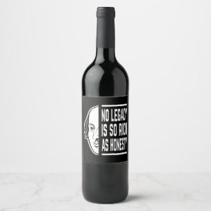 Etiqueta Para Botella De Vino Ningún Legado Es Tan Rico Que Shakespeare Cita A T
