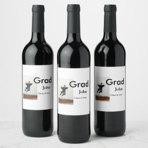 Etiqueta Para Botella De Vino niño añadir nombre fecha año texto felicitaciones 