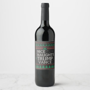 Etiqueta Para Botella De Vino Niza mala elección de Trump vance suéter feo
