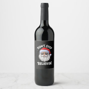 Etiqueta Para Botella De Vino No detengan a los Navidades de Santa Funny de Beli