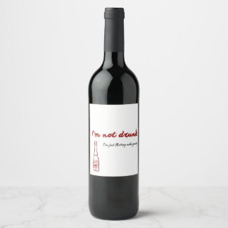 Etiqueta Para Botella De Vino No Estoy Borracho Estoy Coqueteando Con La Graveda