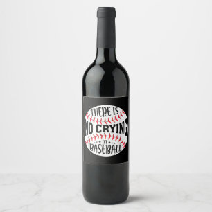 Etiqueta Para Botella De Vino No Hay Lloros En El Béisbol