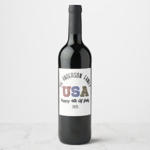 Etiqueta Para Botella De Vino Nombre de Reunión Personalizada de la Impresión de