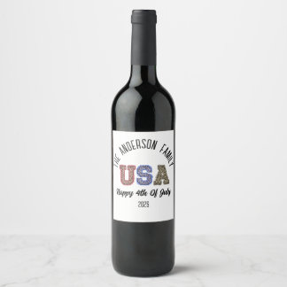 Etiqueta Para Botella De Vino Nombre de Reunión Personalizada de la Impresión de