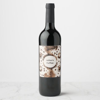Etiqueta Para Botella De Vino Nombre personalizado Café de diversión Tema: Etiqu