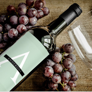 Etiqueta Para Botella De Vino Nombre personalizado de la Casa de la Moneda de Pa