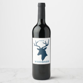 Etiqueta Para Botella De Vino Nombre y año modificables | Buck, Deer