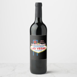 Etiqueta Para Botella De Vino Nos estamos casando en Las Vegas