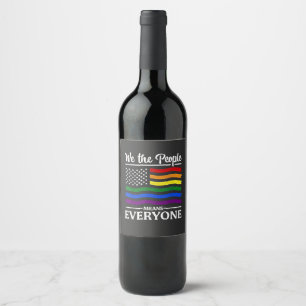 Etiqueta Para Botella De Vino Nosotros, el pueblo, queremos decir que todos esta