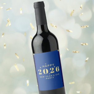 Etiqueta Para Botella De Vino Nuevo año Eve Fiesta Etiqueta de alimentos y bebid
