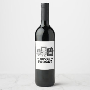 Etiqueta Para Botella De Vino Nunca Olvide la cinta Casse La estética de Vintage