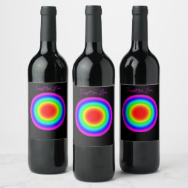Etiqueta Para Botella De Vino Objetivo para el Amor – Arte del Orgullo