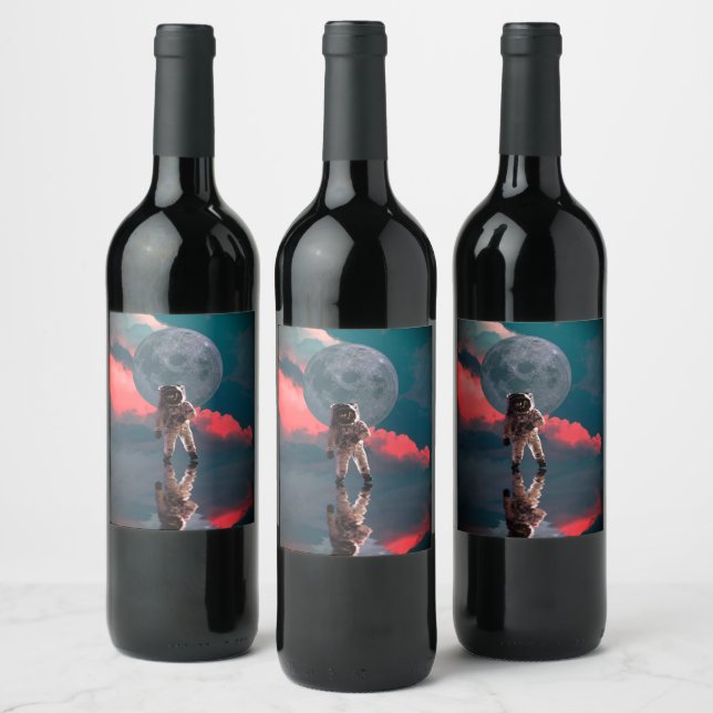 Etiqueta Para Botella De Vino Ocean Moonwalk (Botellas)