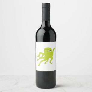 Etiqueta Para Botella De Vino Octopus
