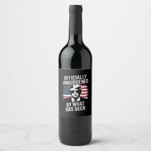Etiqueta Para Botella De Vino Oficialmente Aliviado De Lo Que Ha Sido Trump