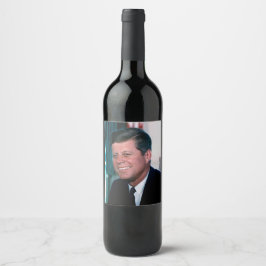 Etiqueta Para Botella De Vino Oficina Oval del Presidente John F. Kennedy
