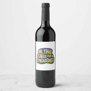 Etiqueta Para Botella De Vino Oh Esto Pide Una Hoja De Cálculo