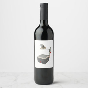 Etiqueta Para Botella De Vino OHP 80s 90s Overhead Projector