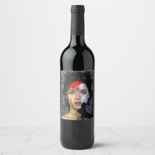Etiqueta Para Botella De Vino Ojos de la brasa – “Retrato de brasas”