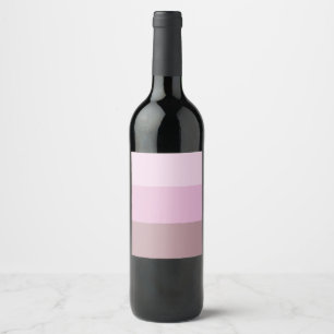 Etiqueta Para Botella De Vino Ombre rayado rosado púrpura
