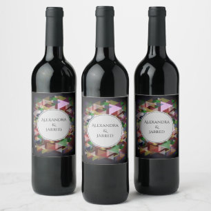 Etiqueta Para Botella De Vino Onyx Black Velvet Chalkboard Grunge Vintage