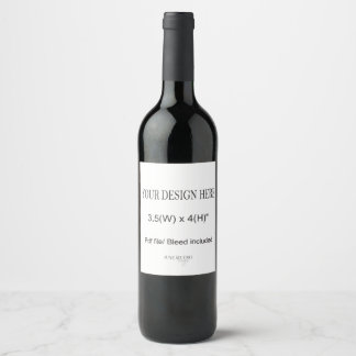Etiqueta Para Botella De Vino Orden de impresión de etiqueta de vino 3.5x4"