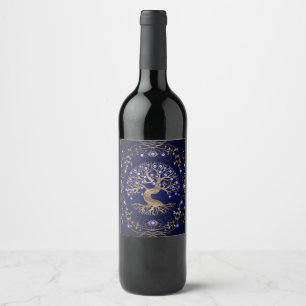 Etiqueta Para Botella De Vino Ornamento de ojo malvado del árbol de la vida