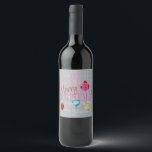 Etiqueta Para Botella De Vino Ornamentos retro Gray Merry Christmas<br><div class="desc">El retro Ornaments gris La etiqueta de vino de la Navidad de los Cerezos tiene un ambiente vintage perfecto para todo aquel que ame los diseños modernos de medio siglo. Hay siete ornamentos retro pintados a mano sobre un estallido y un patrón de símbolos atómicos. El saludo dice, Giving Holiday...</div>