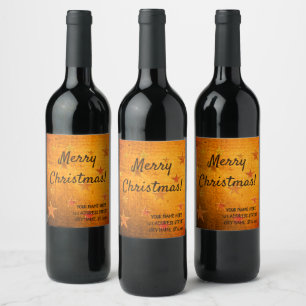 Etiqueta Para Botella De Vino Oro de aspecto vintage utilizado, personalizado