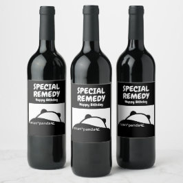 Etiqueta Para Botella De Vino ossan*panda de oso remedio especial