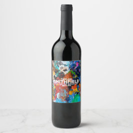 Etiqueta Para Botella De Vino Paint Splatter