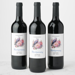 Etiqueta Para Botella De Vino Pájaro Cantando sobre la Elaboración de Vino de Pe