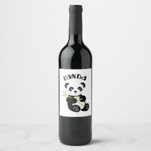 Etiqueta Para Botella De Vino Panda