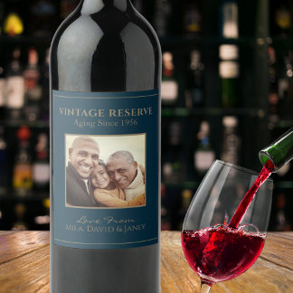 Etiqueta Para Botella De Vino Papá de época humorístico o estilo tradicional de 