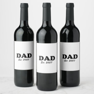 Etiqueta Para Botella De Vino Papá moderno tipografía personalizado de citas fav