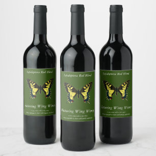 Etiqueta Para Botella De Vino Papilio machaon - Mariposa de cola de cigalas del