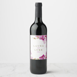 Etiqueta Para Botella De Vino Paraíso Orquídea