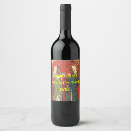 Etiqueta Para Botella De Vino Pareja medieval de enamorados